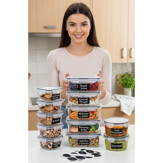 Set di 12 contenitori in plastica RIMINI