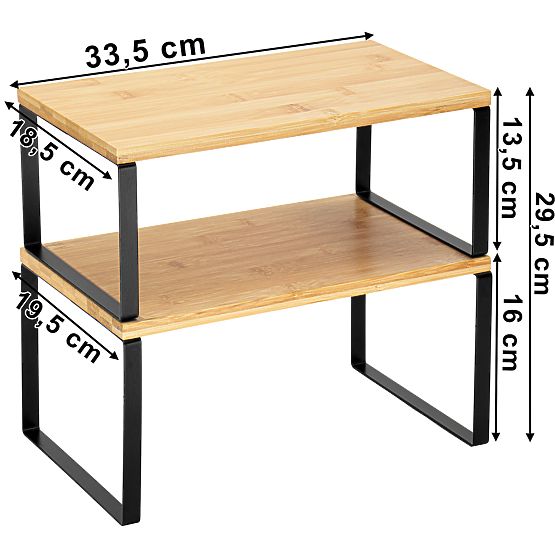 Set di 2 mensole in bambù GINGER