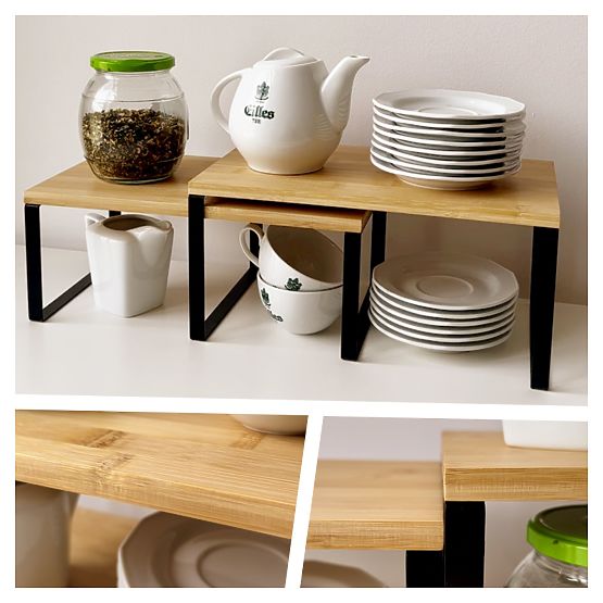 Set di 2 mensole in bambù GINGER