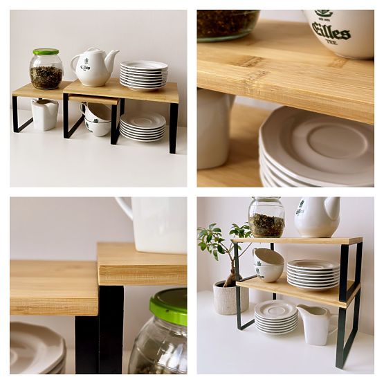 Set di 2 mensole in bambù GINGER