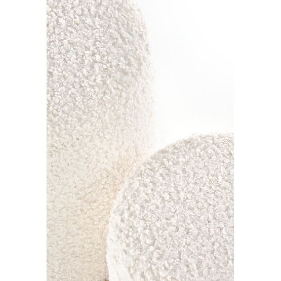 Set di 2 pouf CANCUN, crema / naturale (1p=1set)