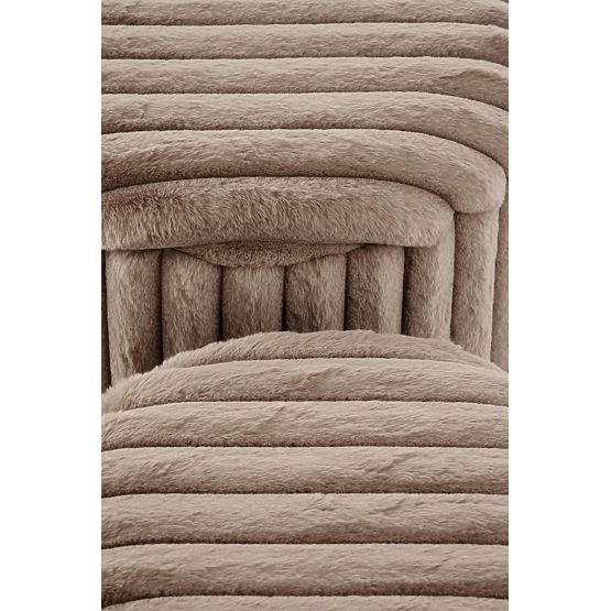 Set di 2 pouf FIDO, cappuccino / oro (1p=1kpl)