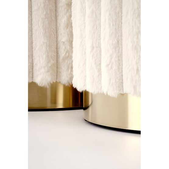 Set di 2 pouf FIDO, crema / oro (1p=1set)