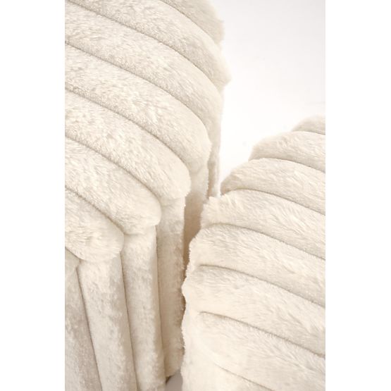 Set di 2 pouf FIDO, crema / oro (1p=1set)