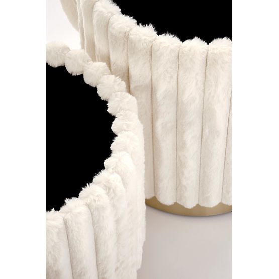 Set di 2 pouf FIDO, crema / oro (1p=1set)