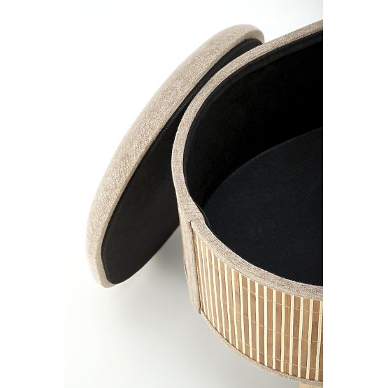 Set TICO di 2 pouf con spazio di archiviazione, beige