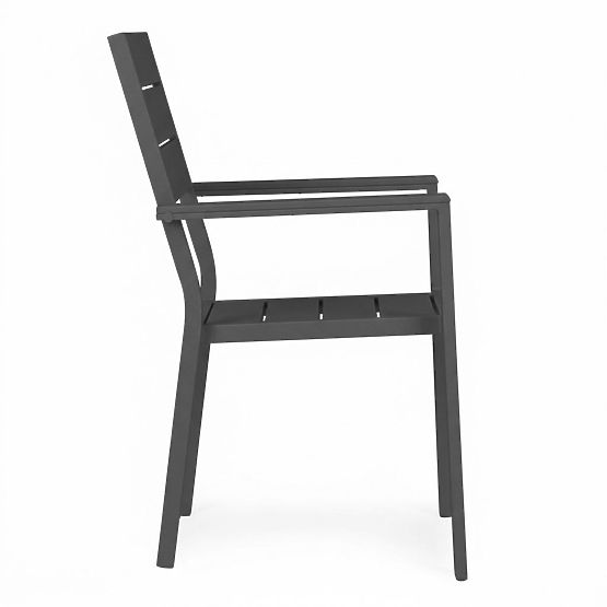 Set di 2 sedie da giardino per terrazza balcone acciaio HDPE grigio MultiGarden