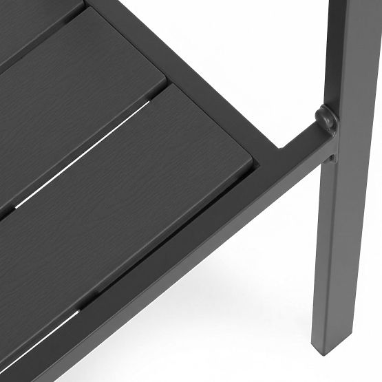 Set di 2 sedie da giardino per terrazza balcone acciaio HDPE grigio MultiGarden