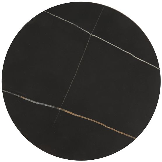 Set di 2 tavolini FATIMA, marmo nero / oro (1p=1pz)