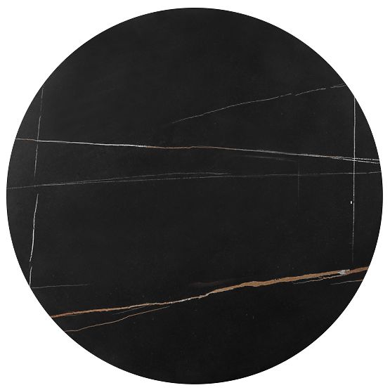 Set di 2 tavolini FATIMA, marmo nero / oro (1p=1pz)