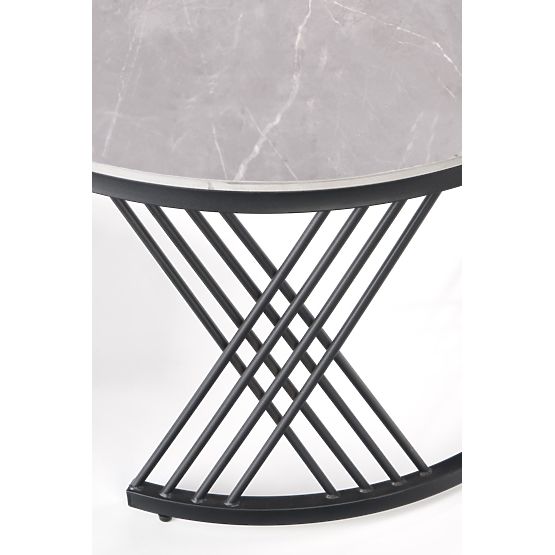 Set di 2 tavolini FLAMINGO, marmo cenere/nero (2p=1ks)