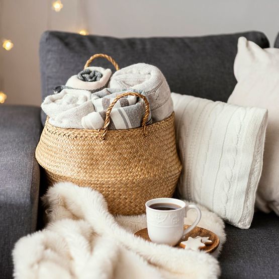 Set di 3 cesti naturali BOHO