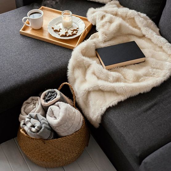 Set di 3 cesti naturali BOHO