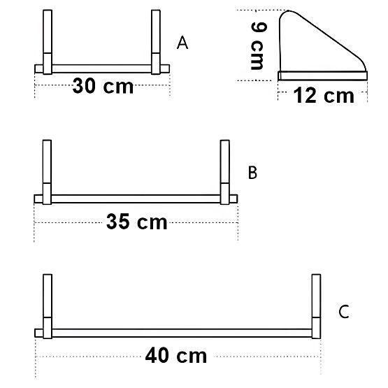 Set di 3 mensole loft SIRIN craft