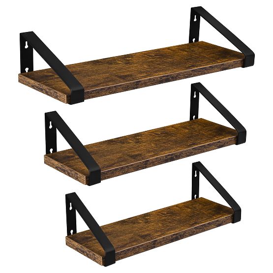 Set di 3 mensole loft SIRIN nero
