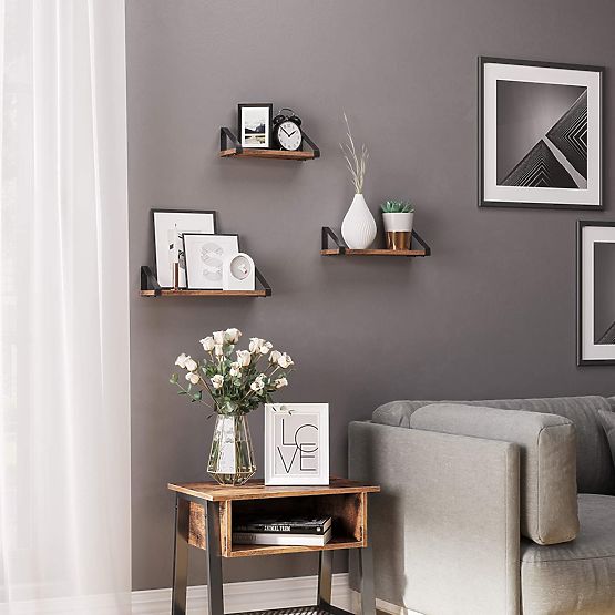 Set di 3 mensole loft SIRIN nero