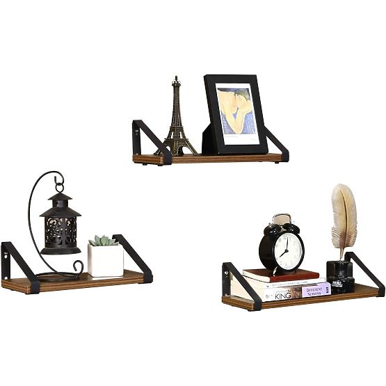 Set di 3 mensole loft SIRIN nero