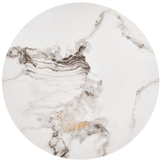 Set di 3 tavolini GILDA, marmo bianco / nero (1p=1set)