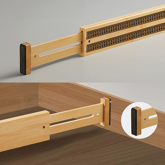 Set di 4 divisori in bambù per cassetto RITA