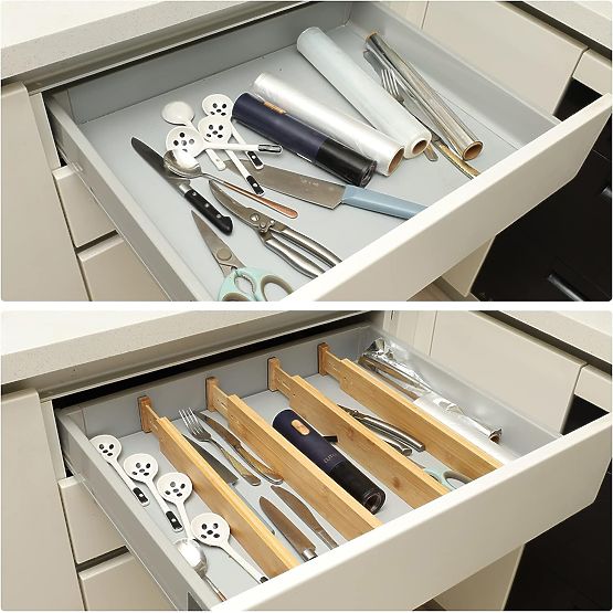 Set di 4 divisori in bambù per cassetto RITA