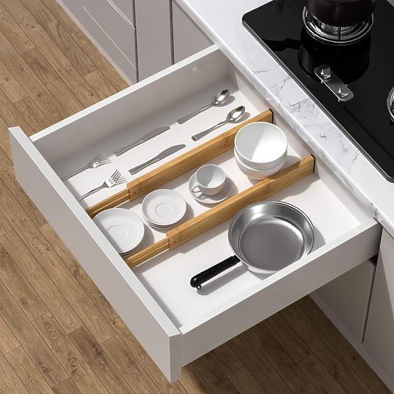 Set di 4 divisori in bambù per cassetto RITA