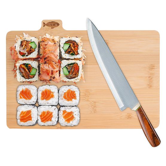 Set di 4 taglieri in bambù Skara