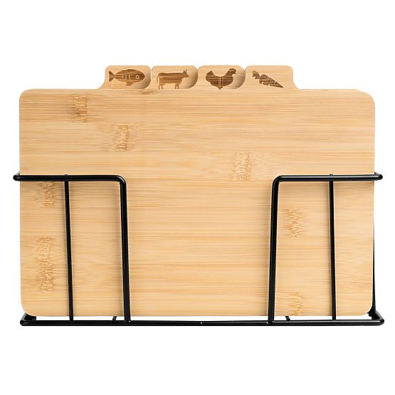 Set di 4 taglieri in bambù Skara