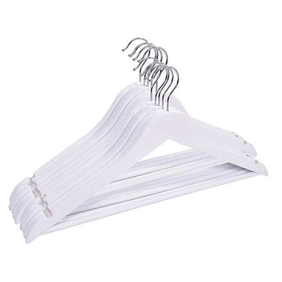 Set di 5 appendiabiti in legno RONDO bianco