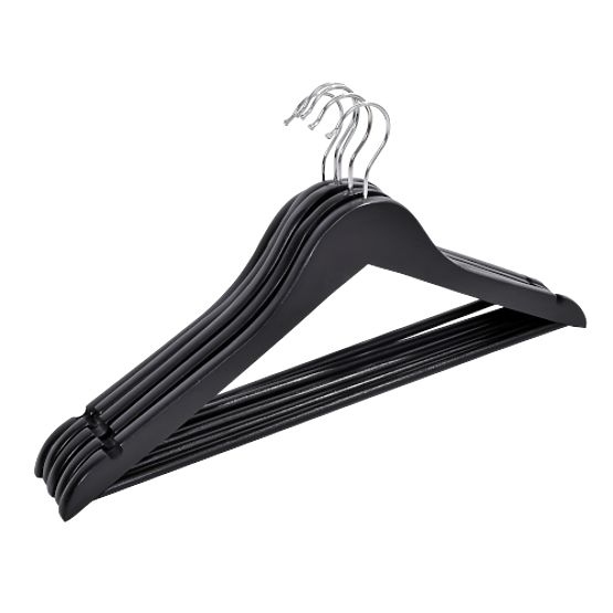 Set di 5 appendiabiti in legno RONDO nero