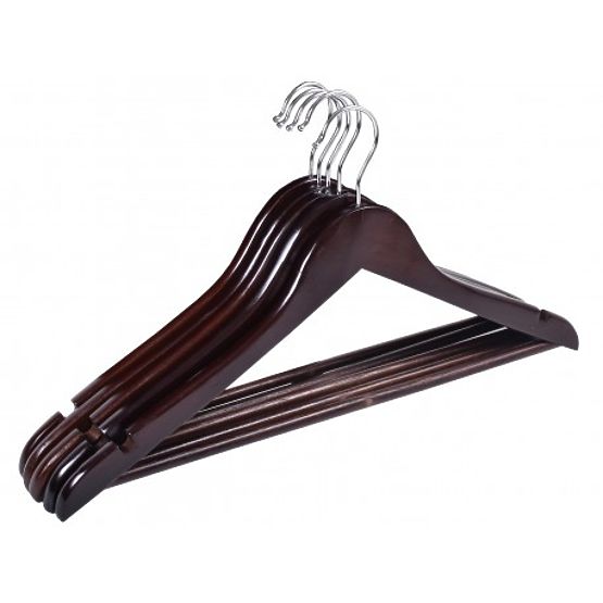 Set di 5 grucce in legno RONDO marrone scuro