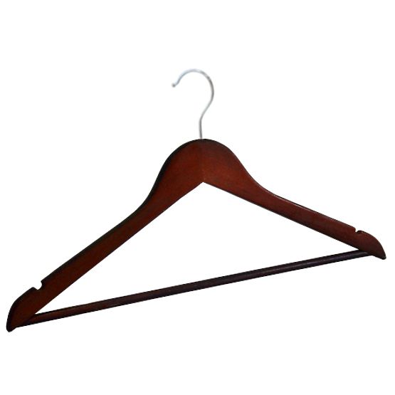 Set di 5 grucce in legno RONDO marrone scuro