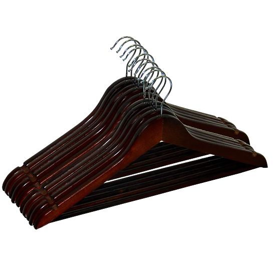 Set di 5 grucce in legno RONDO marrone scuro