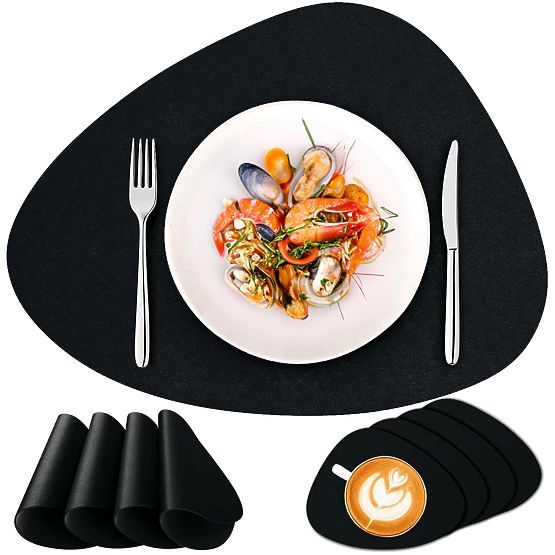 Set di 8 tovagliette TRIVAL BLACK