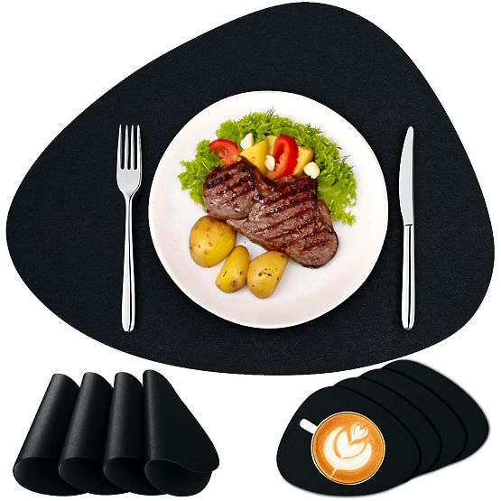 Set di 8 tovagliette TRIVAL BLACK