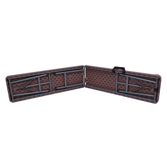 Set di catering Rattan marrone tavolo 180 cm + 2 panche