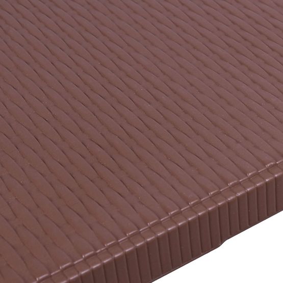 Set di catering Rattan marrone tavolo 180 cm + 2 panche