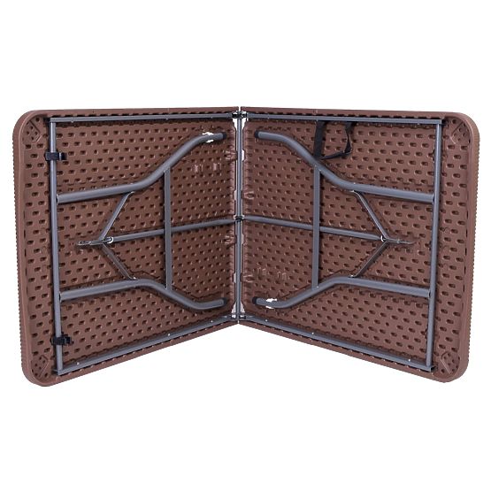 Set di catering Rattan marrone tavolo 180 cm + 2 panche