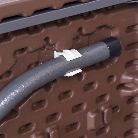 Set di catering Rattan marrone tavolo 180 cm + 2 panche