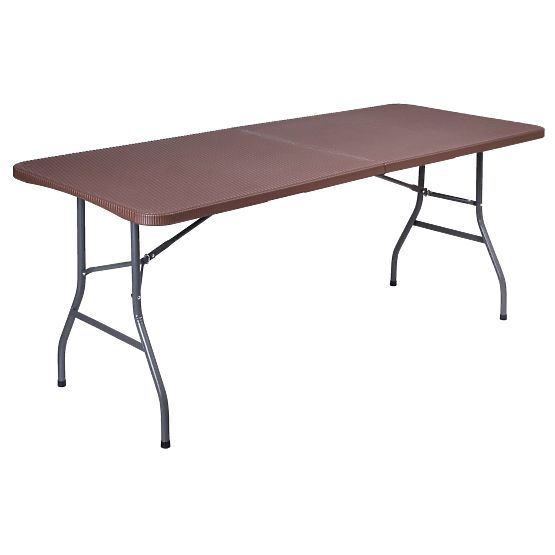 Set di catering Rattan marrone tavolo 180 cm + 2 panche