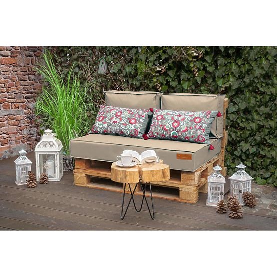 Set di cuscini per mobili pallet - Beige
