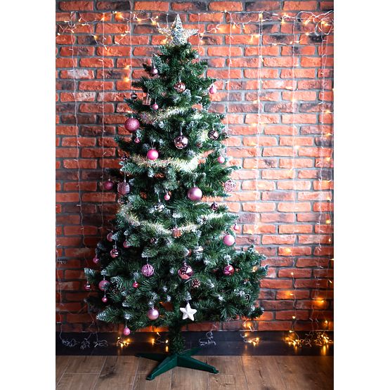 Set di decorazioni natalizie Lila/Rosa 208 pezzi