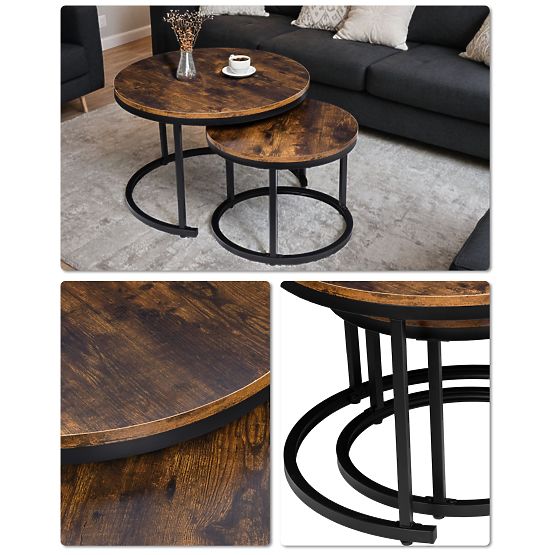 Set di due tavolini loft Galen Rustic