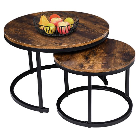 Set di due tavolini loft Galen Rustic
