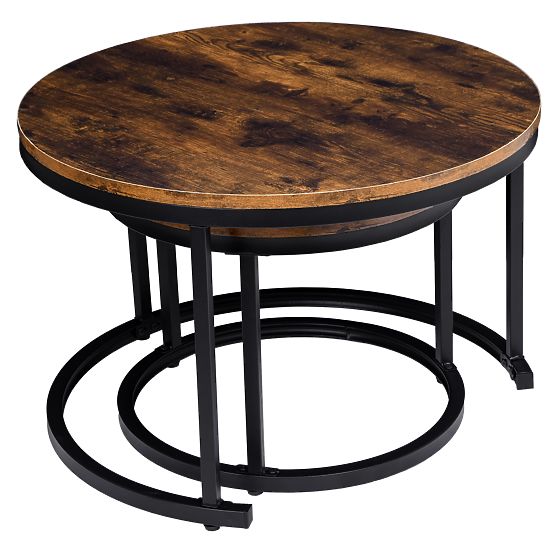 Set di due tavolini loft Galen Rustic
