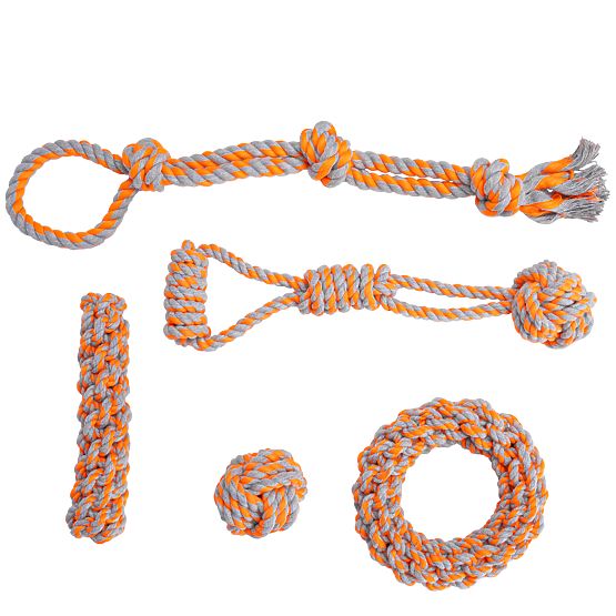 Set di giochi da tiro per cani SPANKY 5 pezzi