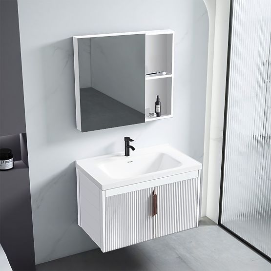 Set di mobili da bagno con lavabo Astor 60 cm Bianco