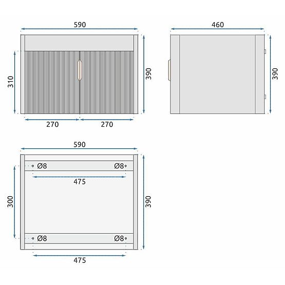 Set di mobili da bagno con lavabo Astor 60 cm Bianco