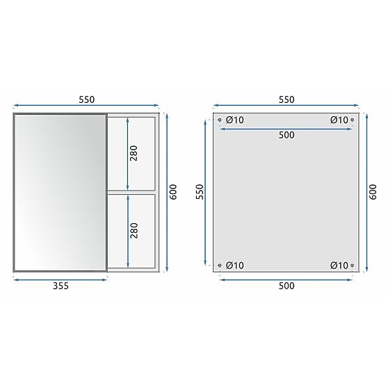 Set di mobili da bagno con lavabo Astor 60 cm Bianco