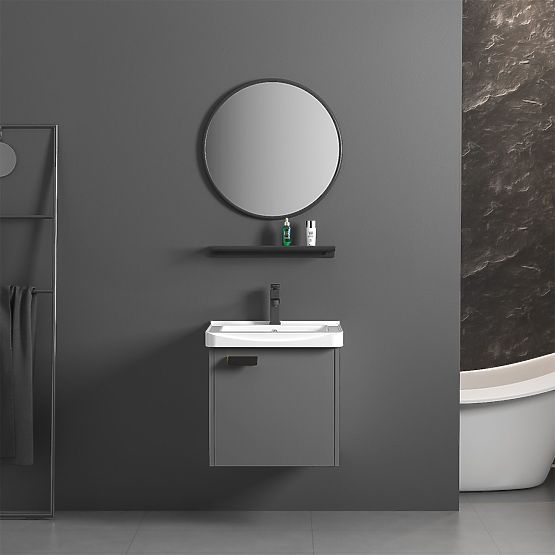 Set di mobili da bagno con lavabo Molly 40 cm Grigio