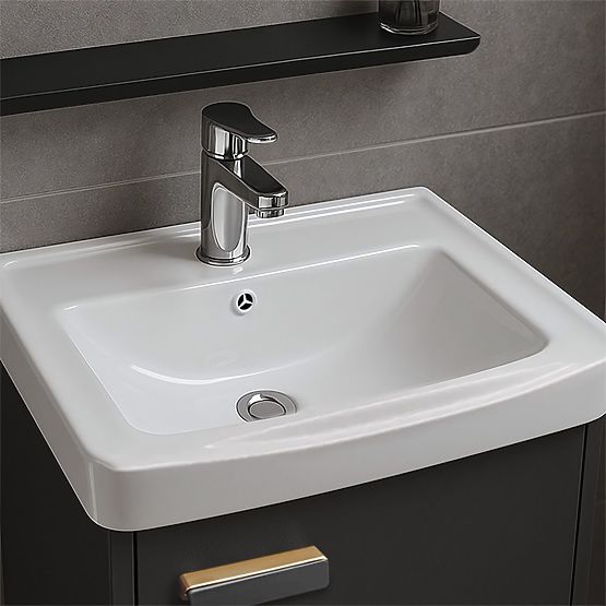 Set di mobili da bagno con lavabo Molly 40 cm Grigio